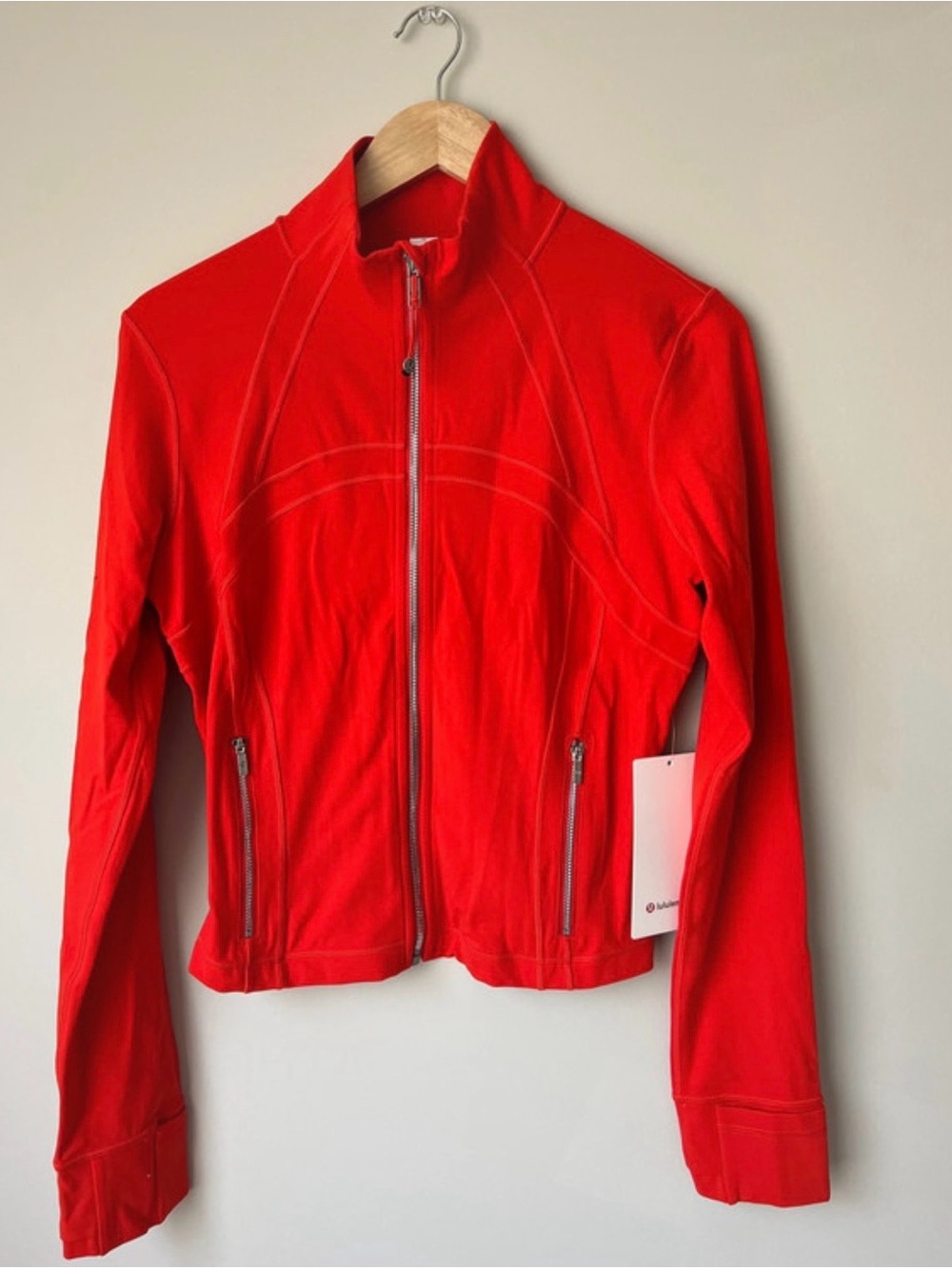 Define Cropped Jacket Nulu. Cherry Ember/Mirror Silver/ Mirror Silver. NWT SZ 12 - Picture 2 of 5